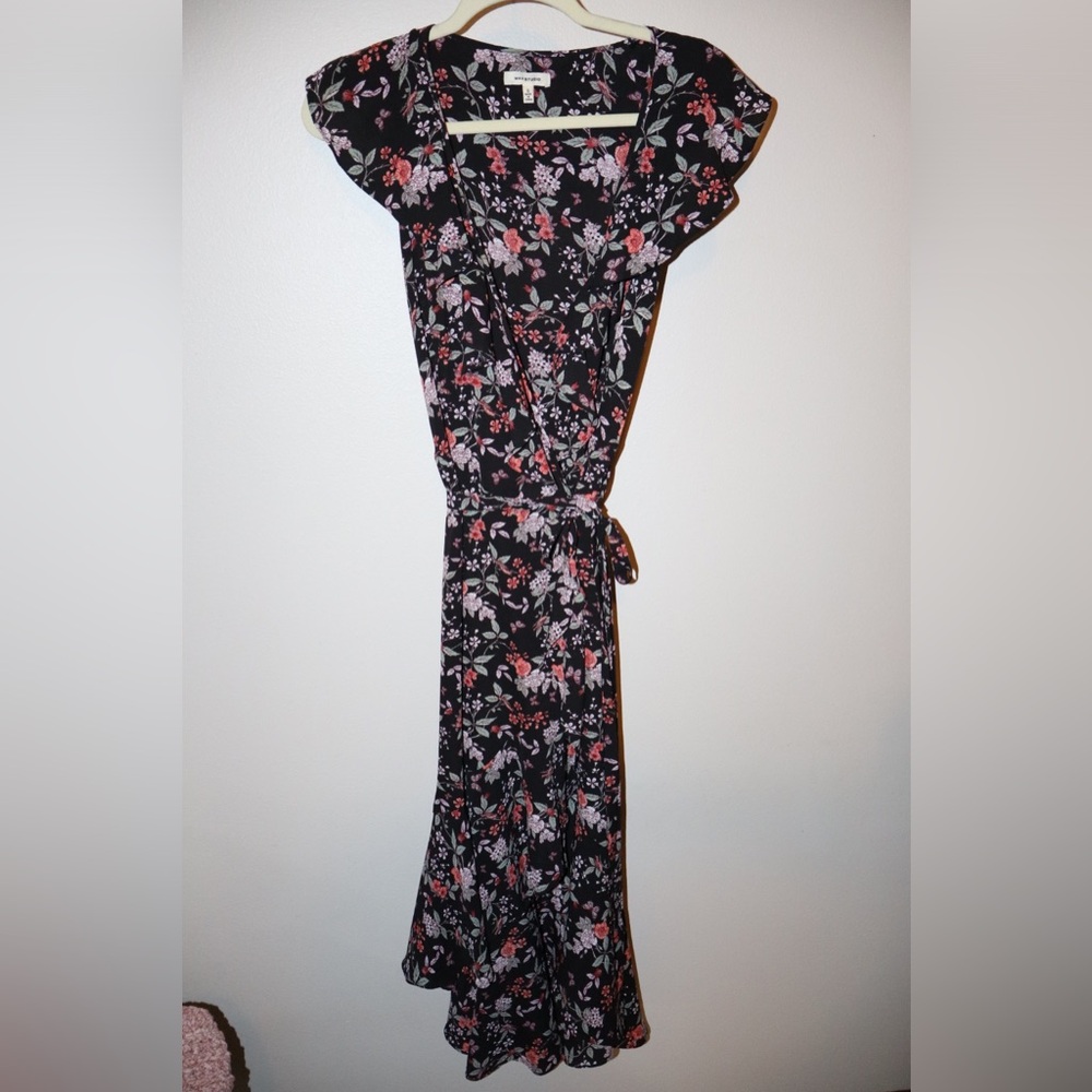Max Studio Tie Wrap Floral Dress